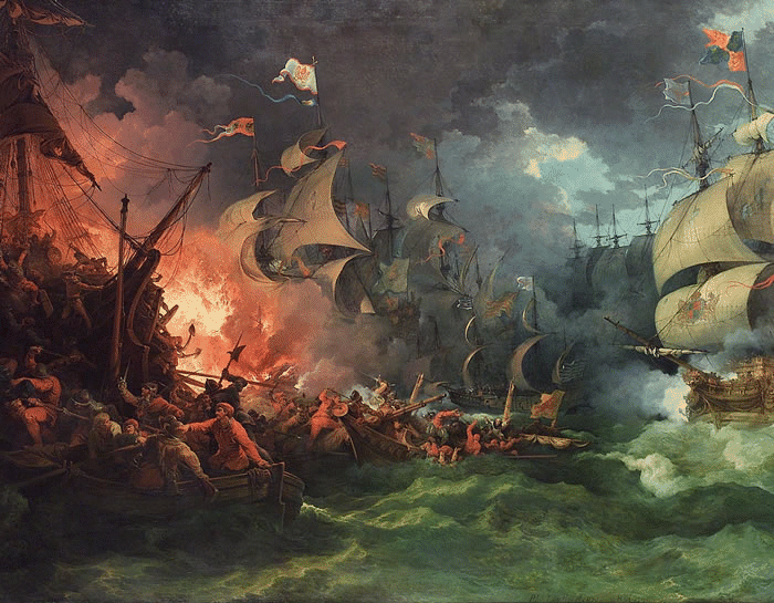 The battle painted by Philipp Loutherbourg over 200 years later.