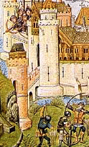 Medieval castle under siege